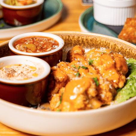 Sunday All Day Happy Hour at Revelry Buffalo Cauliflower