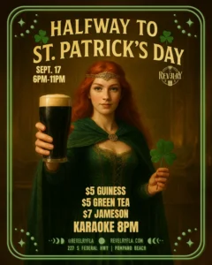 Halfway to St. Patricks Day karaoke at Revelry in Pompano Beach