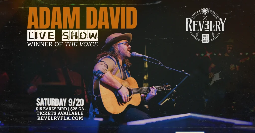 Adam David Live at Revelry in Pompano Beach, Live Music