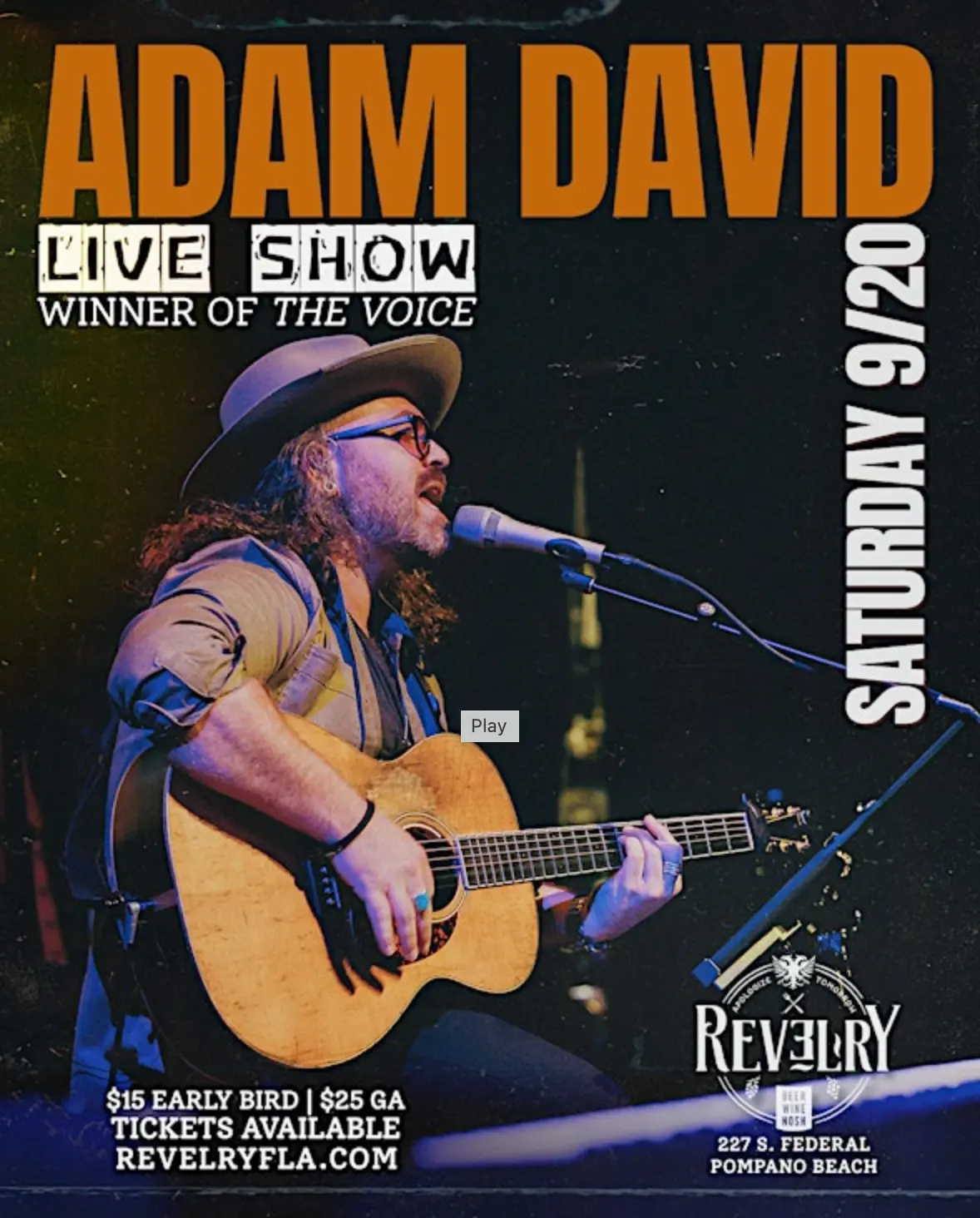 Adam David Live at Revelry in Pompano Beach