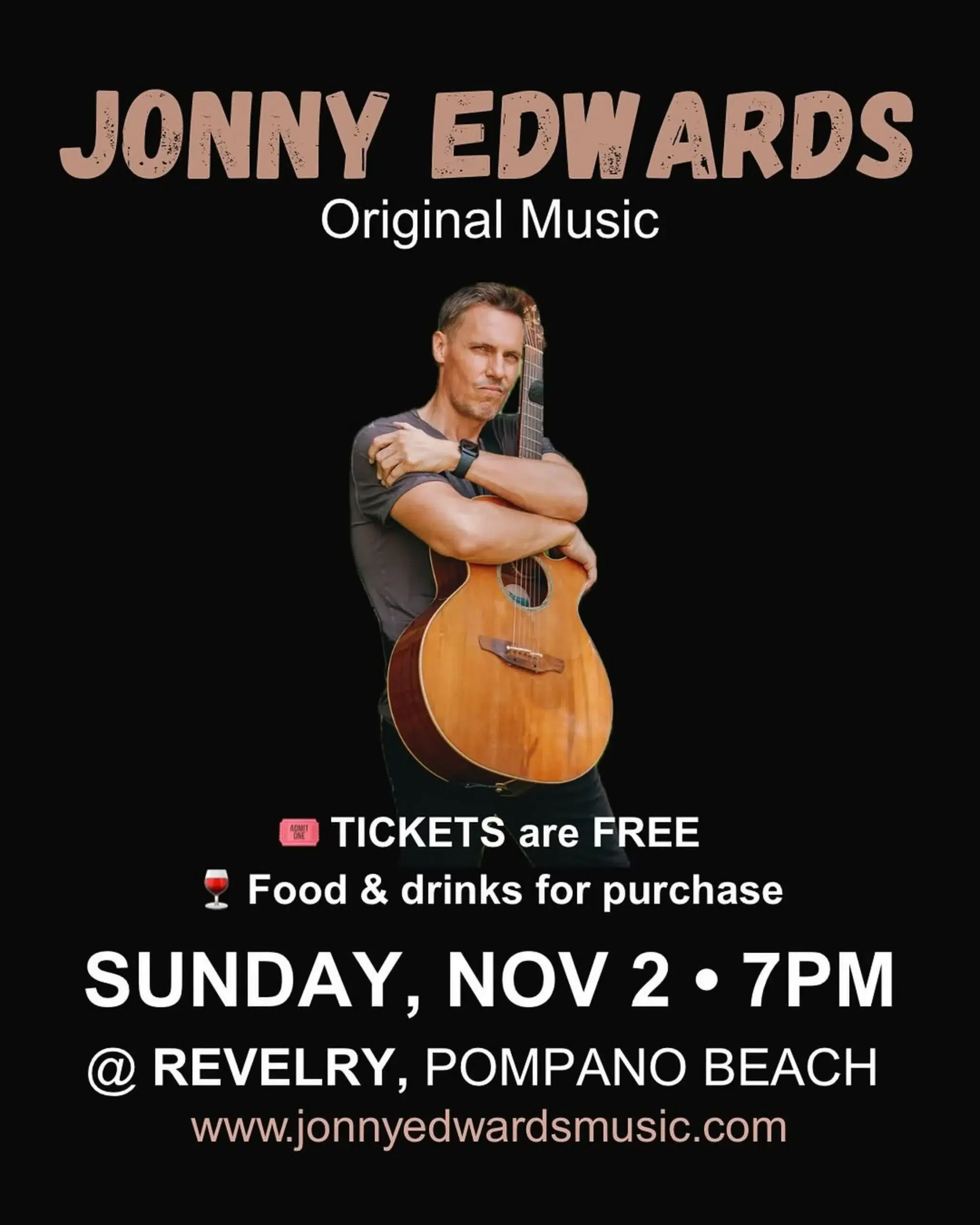 Jonny Edwards Songwriter Sessions, pompano beach bars, the revelry, cocktail bar