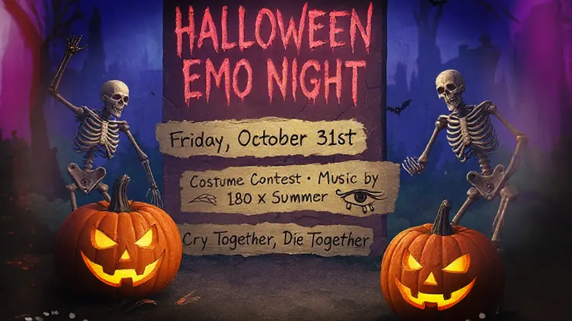 Halloween Events in Pompano Beach Emo Night Revelry
