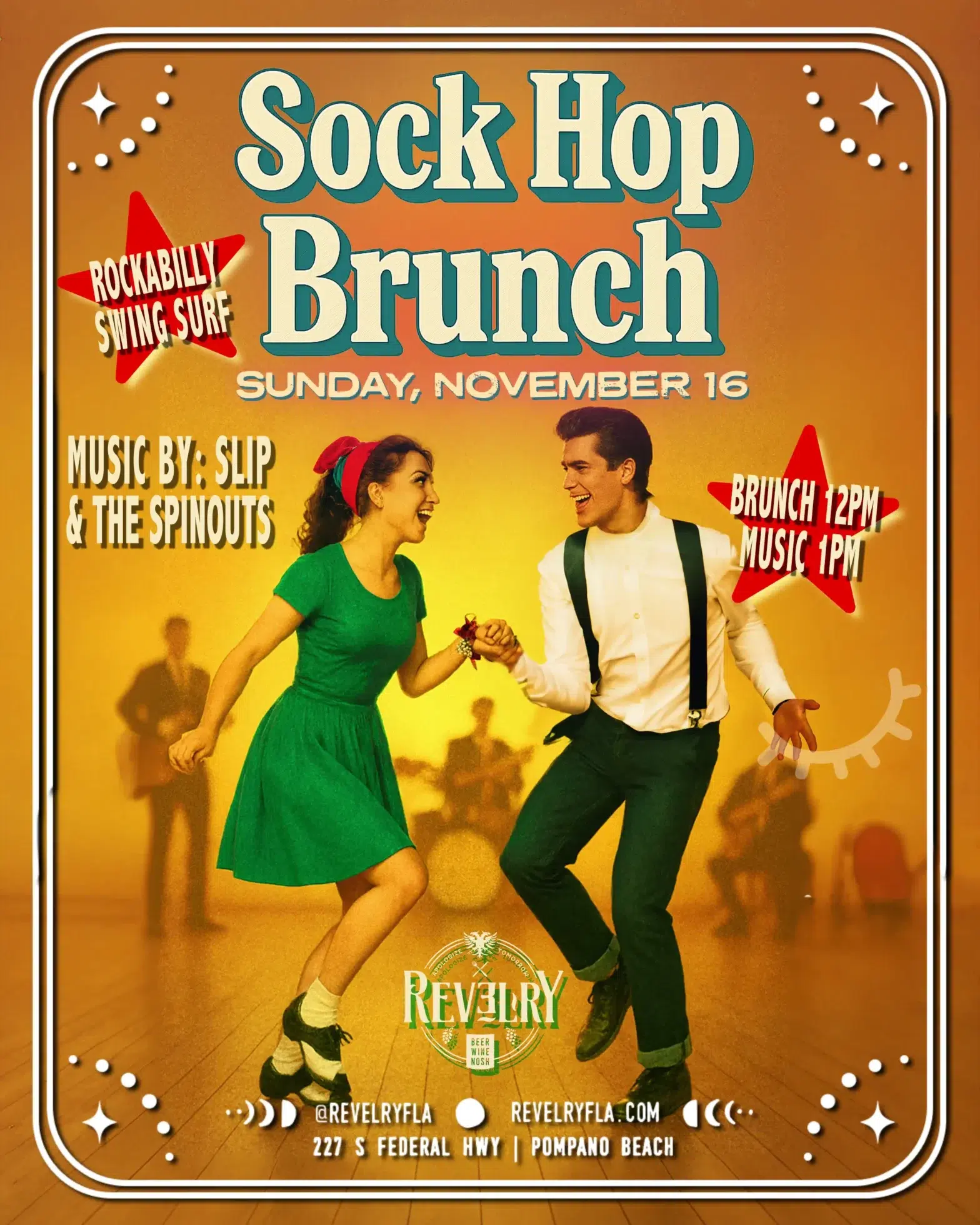 Featured image for post: Sock Hop Brunch at The Revelry – Pompano Beach with Live Music