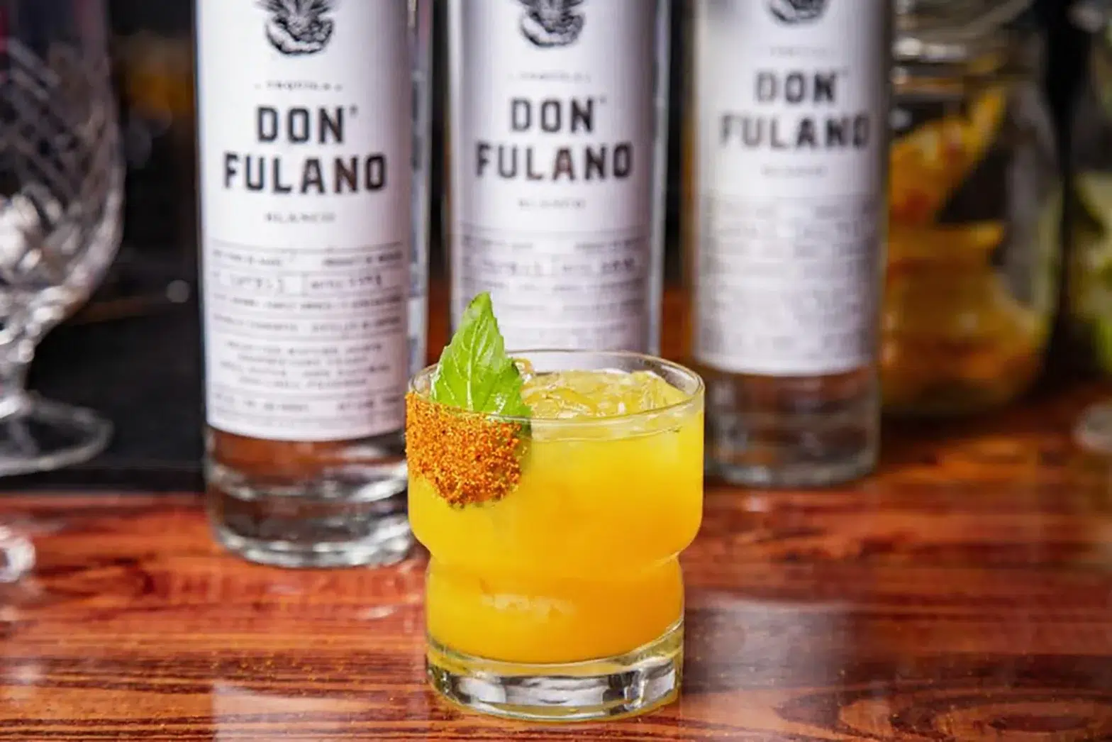 Best Margarita near me The Garden Witch spicy yellow bell pepper margarita with Don Fulano tequila and jalapeño at Revelry