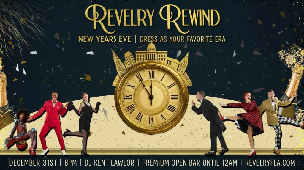 New Years Eve events near Pompano Beach, Revelry Rewind NYE