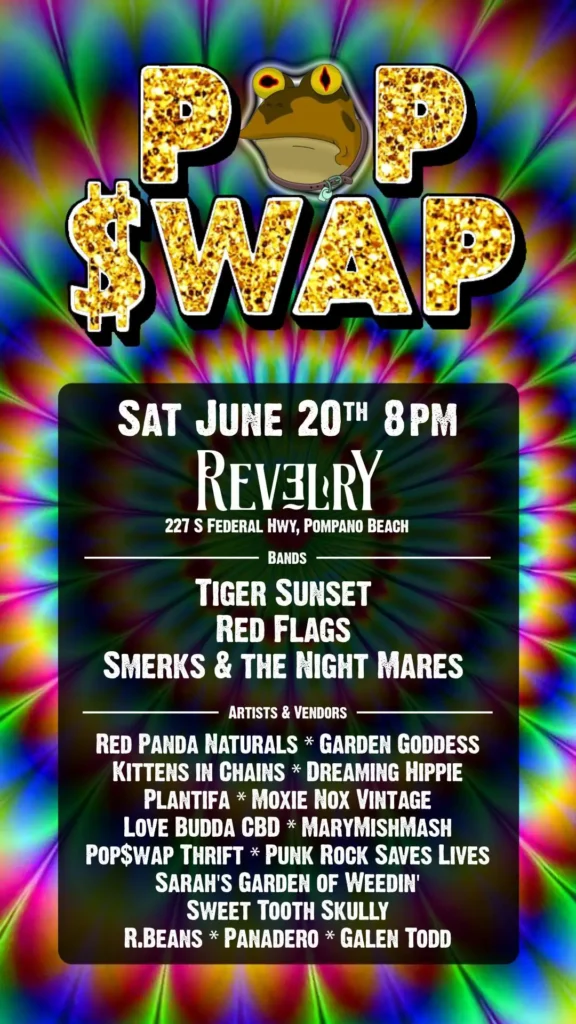 Popswap Artisian Market and Live Music at Revelry in Pompano Beach