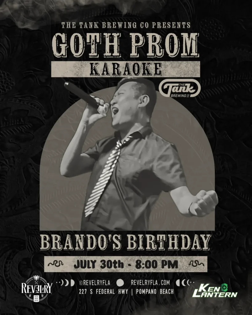Goth Prom Karaoke at Revelry in Pompano Beach