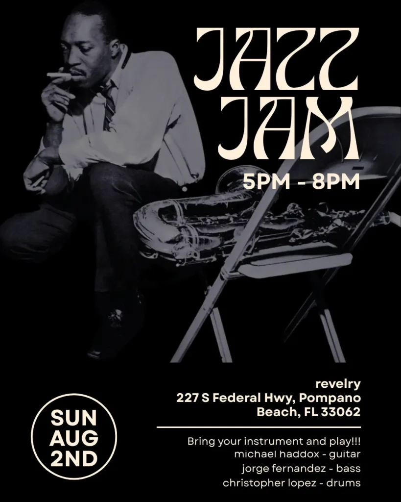 Jazz Jam at Revelry in Pompano Beach