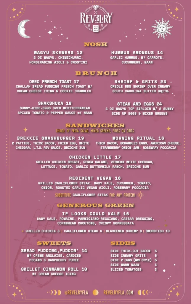 Brunch Menu at Revelry in Pompano Beach Brunch Near Fort Lauderdale - revelryfla.com Brunch Menu at Revelry in Pompano Beach Brunch Near Fort Lauderdale