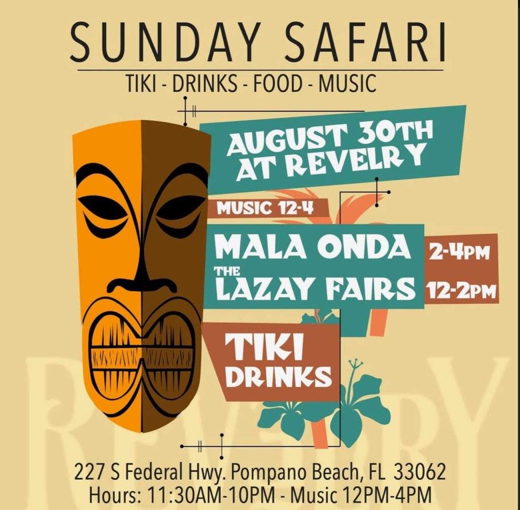 Sunday Safari Tiki Brunch at Revelry in Pompano Beach