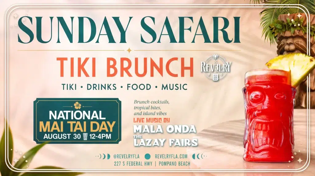 tiki brunch 16x9 - revelryfla.com Tiki Sunday Brunch Near Fort Lauderdale at Revelry in Pompano Beach