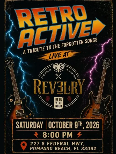 Retro Active Live Music at Revelry in Pompano Beach